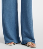 Jade Swim Mika seersucker wide-leg pants