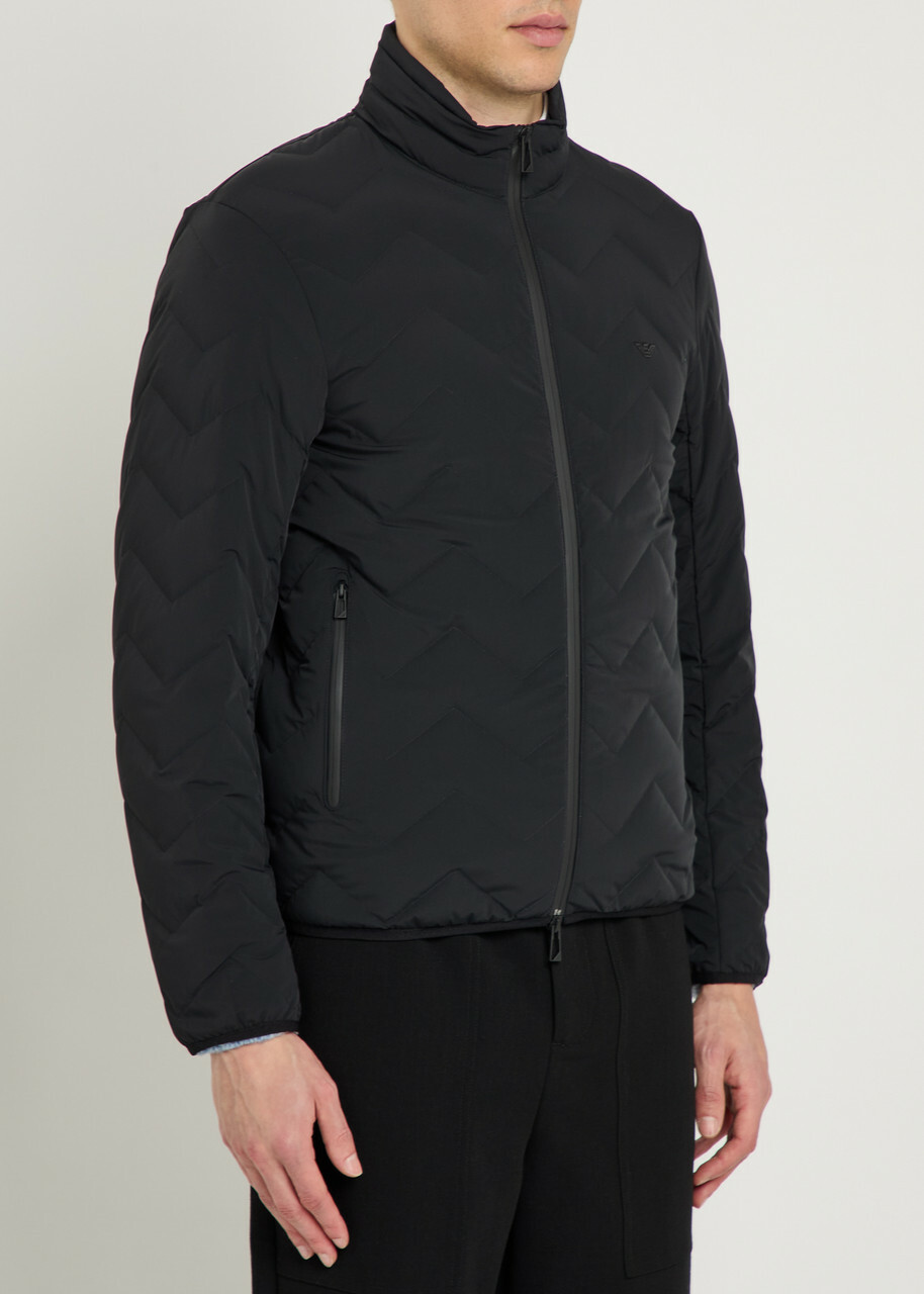 Emporio Armani Water-repellent Padded Stretch-nylon Jacket Black