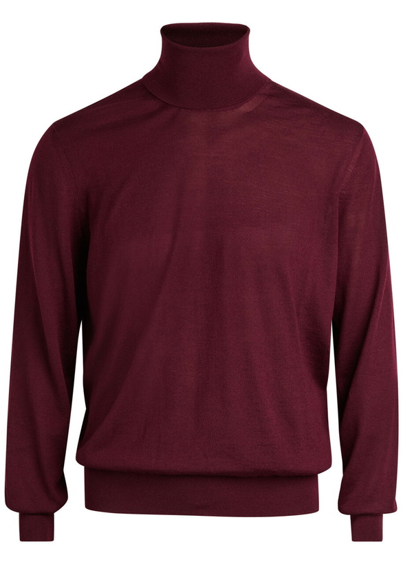 Photo: Saint Laurent Roll-neck Wool Jumper Bordeaux