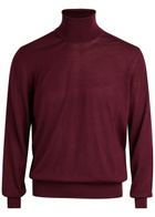Saint Laurent Roll-neck Wool Jumper Bordeaux