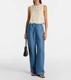 Velvet Simona cotton-blend guipure lace top