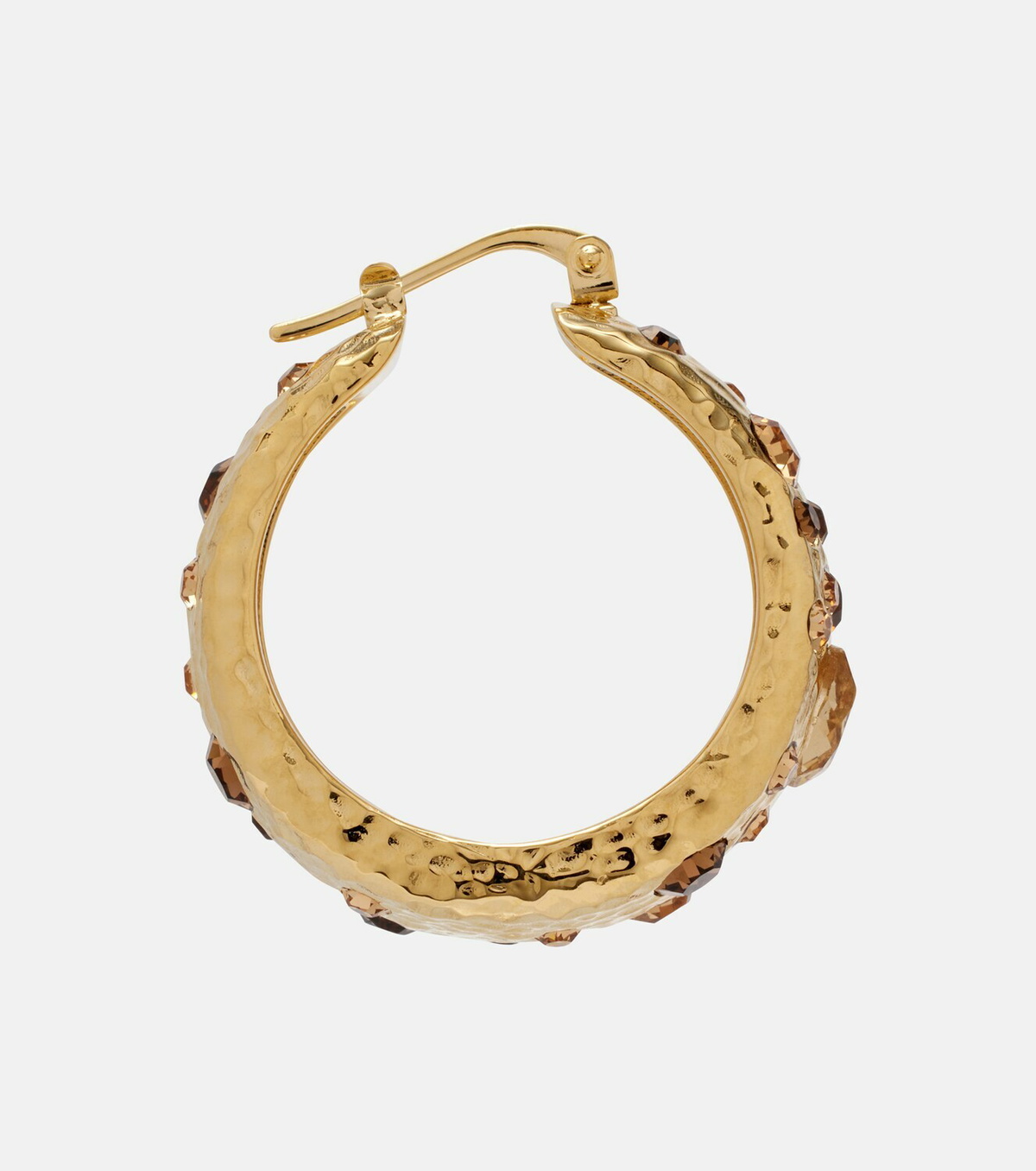 Oscar de la Renta Crystal-embellished hoop earrings