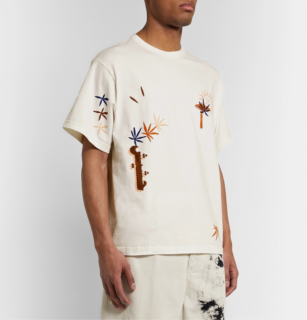 Story Mfg. - Grateful Printed Organic Cotton-Jersey T-Shirt - White