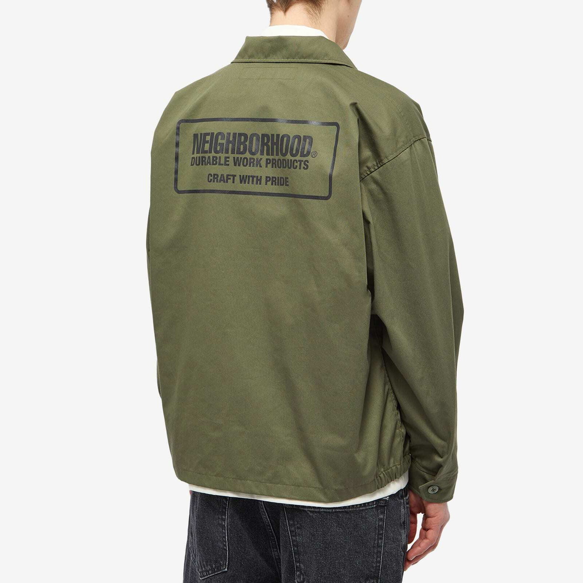 Neighborhood Men's Zip Work Jacket in Olive Drab Neighborhood