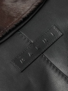 Marni - Leather-Trimmed Calf Hair Jacket - Black