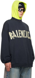 Balenciaga Navy Oversized Sweatshirt