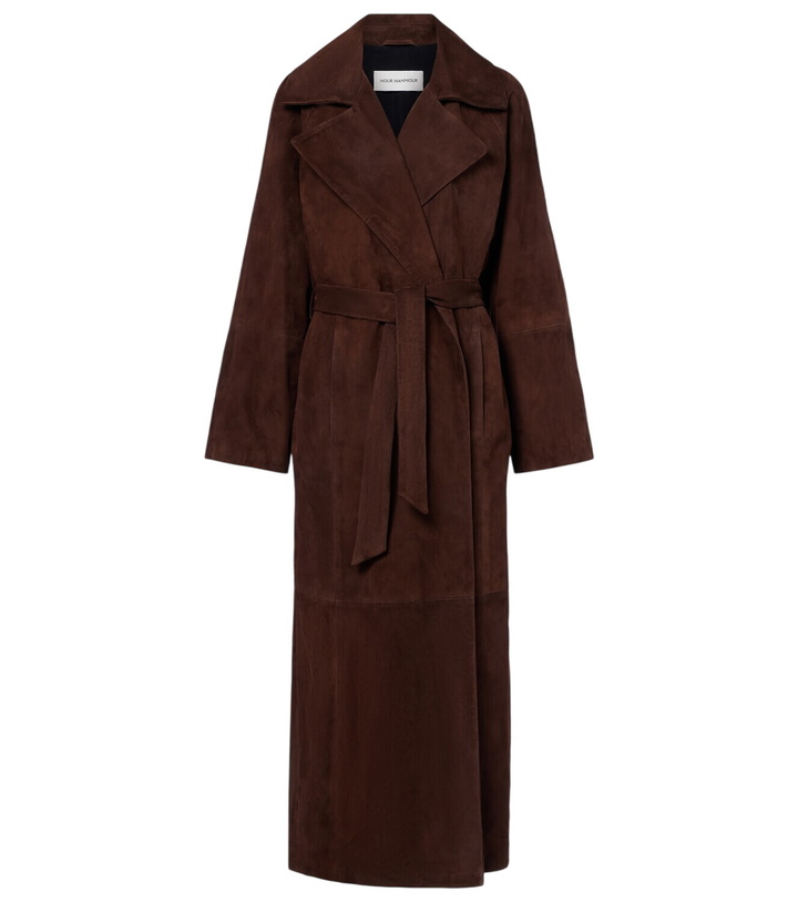 Photo: Nour Hammour Althea suede wrap coat