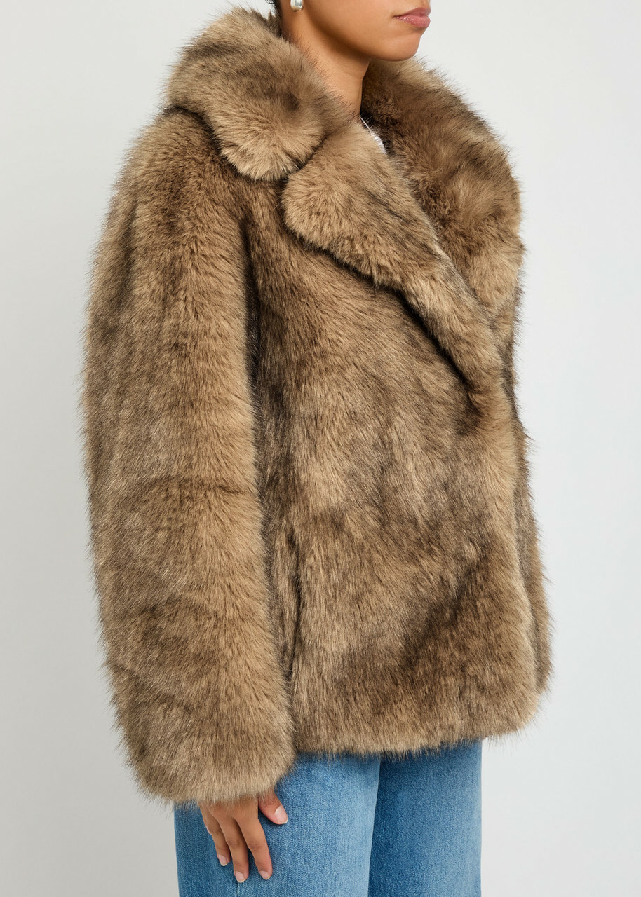 Stand Studio Valentina Faux fur Jacket Brown