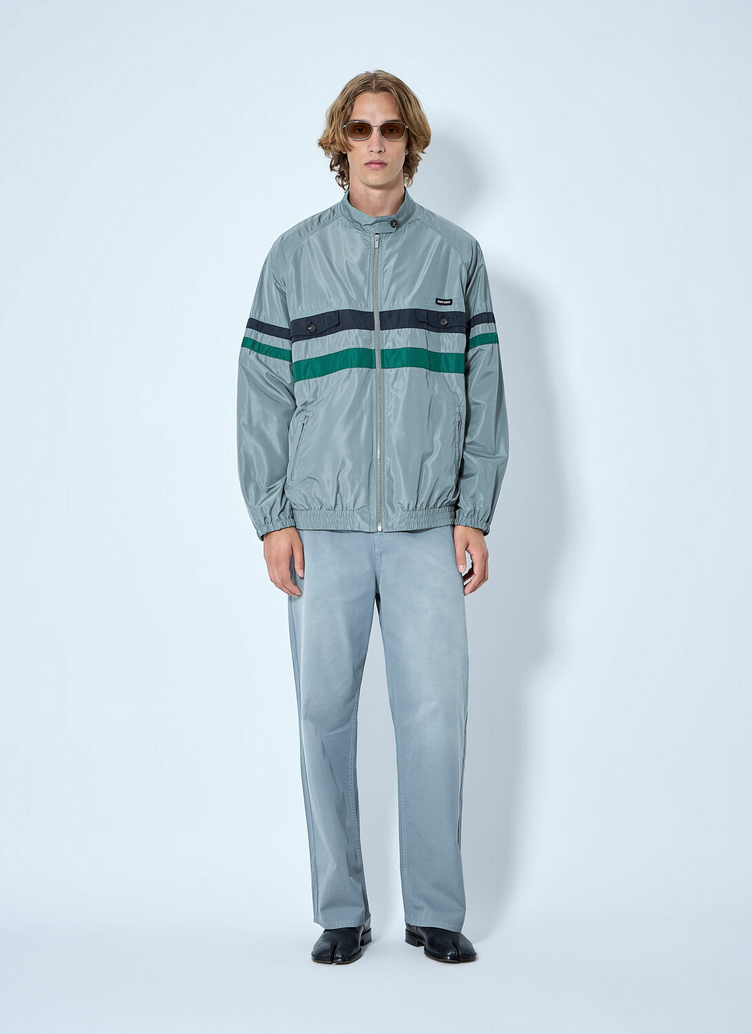 Miu Miu Technical Silk Blouson Jacket