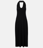 Leset Lauren halterneck jersey midi dress