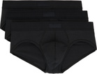 SKIMS Three-Pack Black SKIMS Cotton Briefs