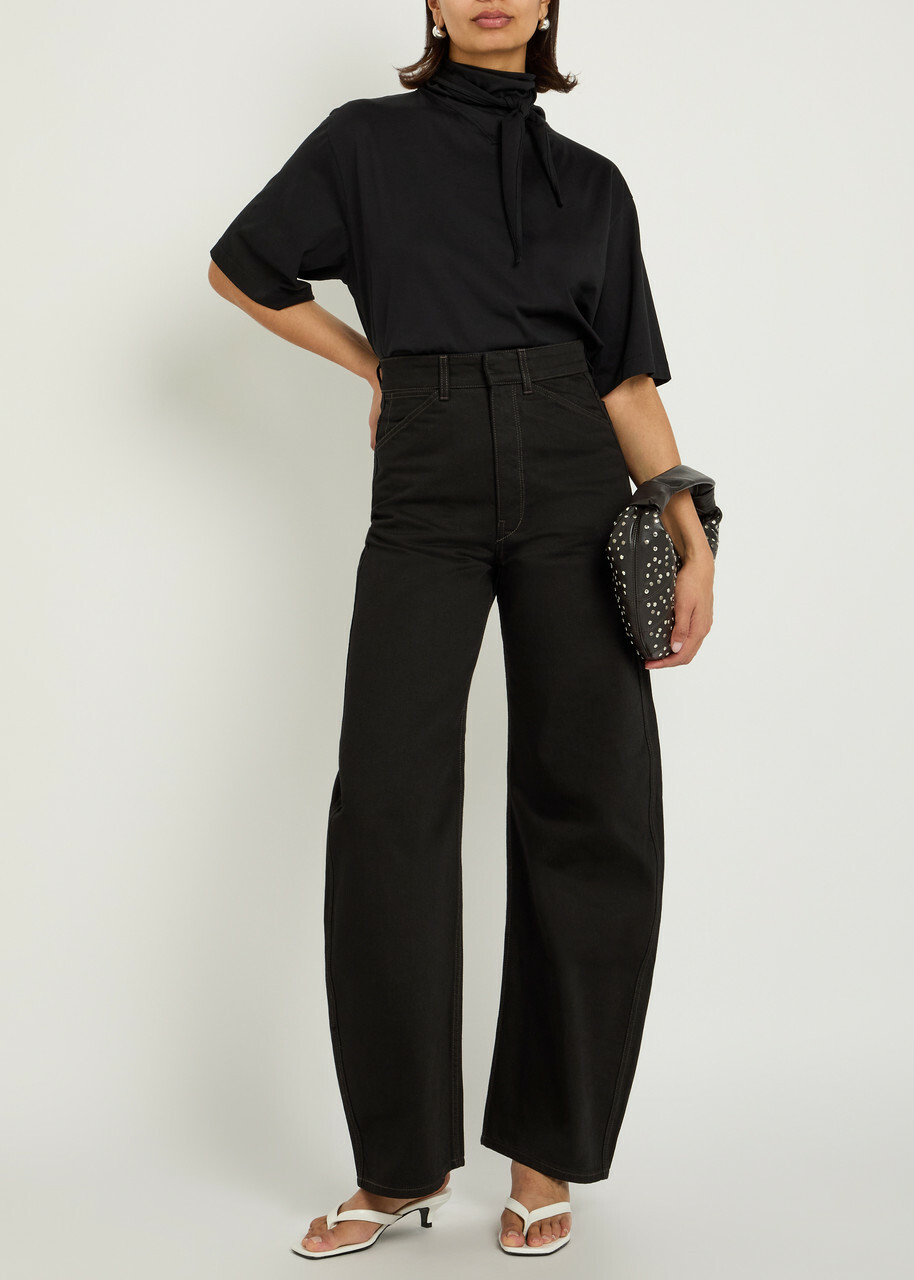 Lemaire Curved Barrel-leg Jeans Black