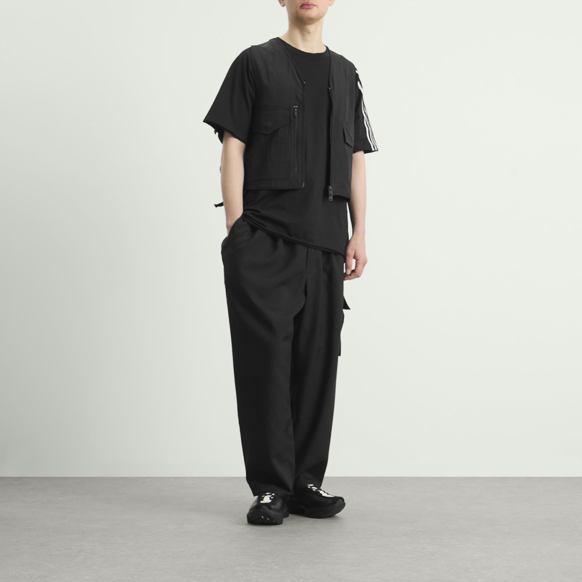 Y-3 Men's Mesh Running Vest in Black