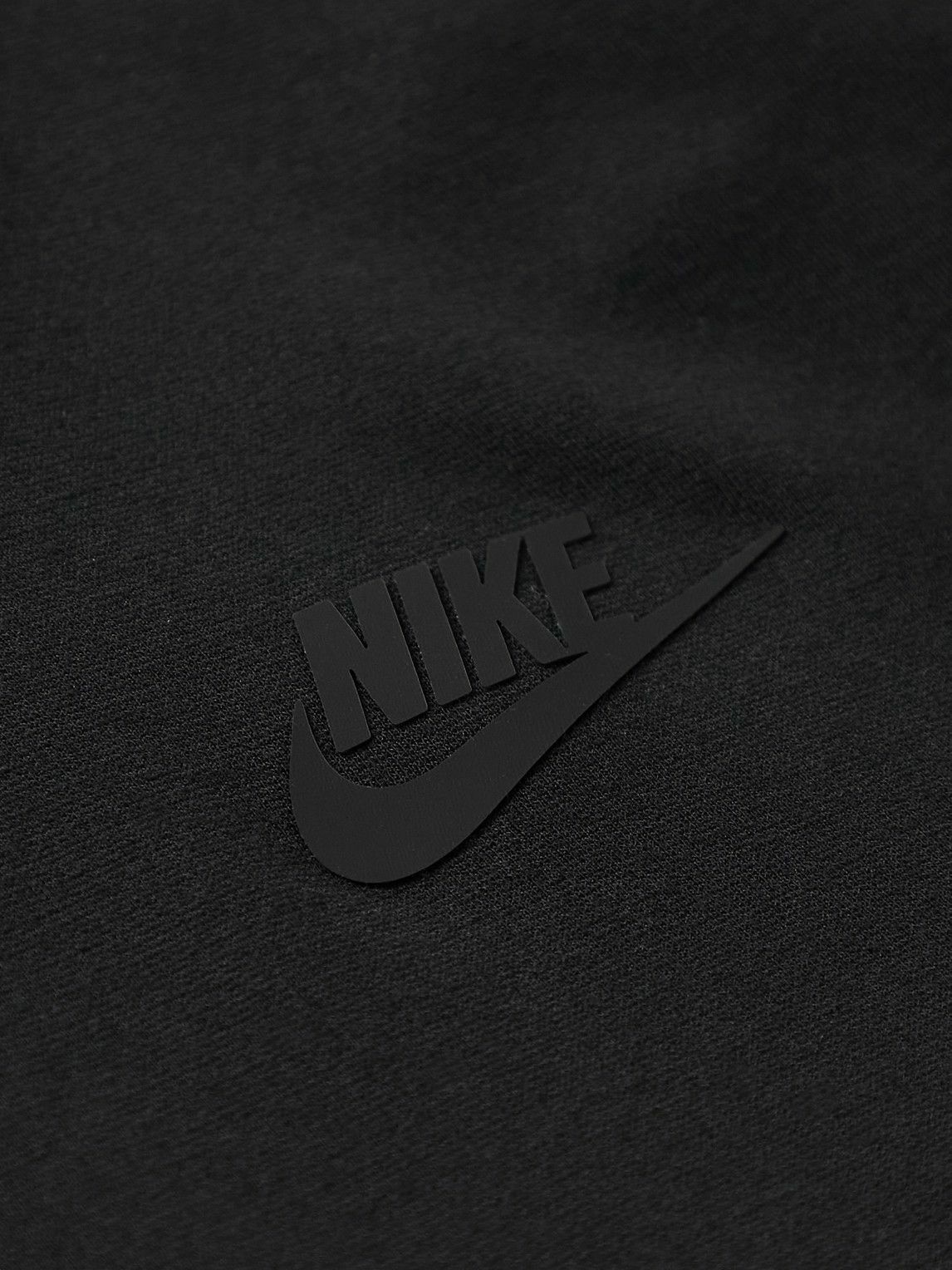 Nike - Logo-Flocked Tech Fleece Zip-Up Hoodie - Black Nike
