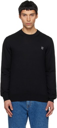 Balmain Black Fine Silk & Cotton Sweater