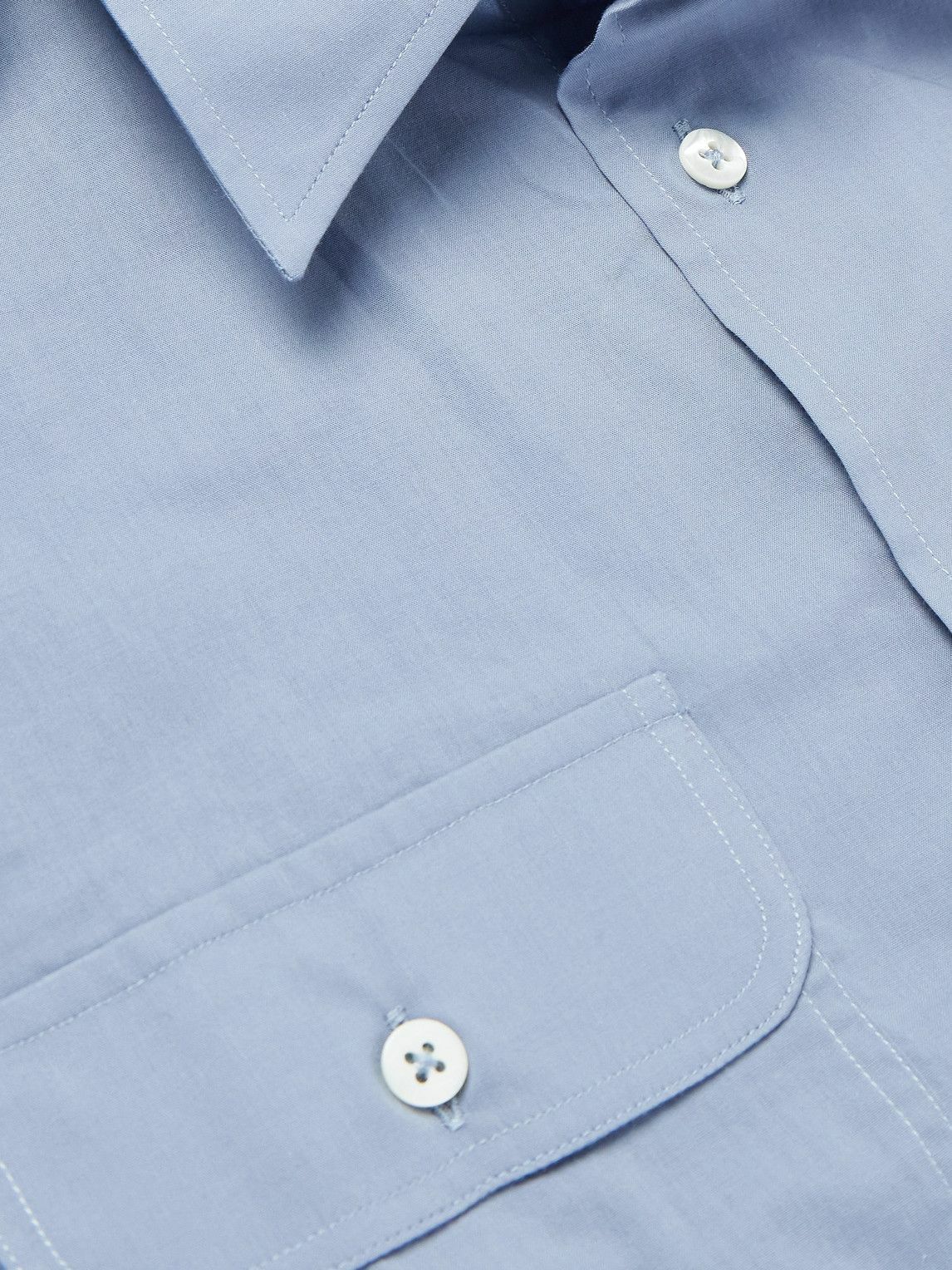 De Bonne Facture - Artist Cotton-Voile Shirt - Blue