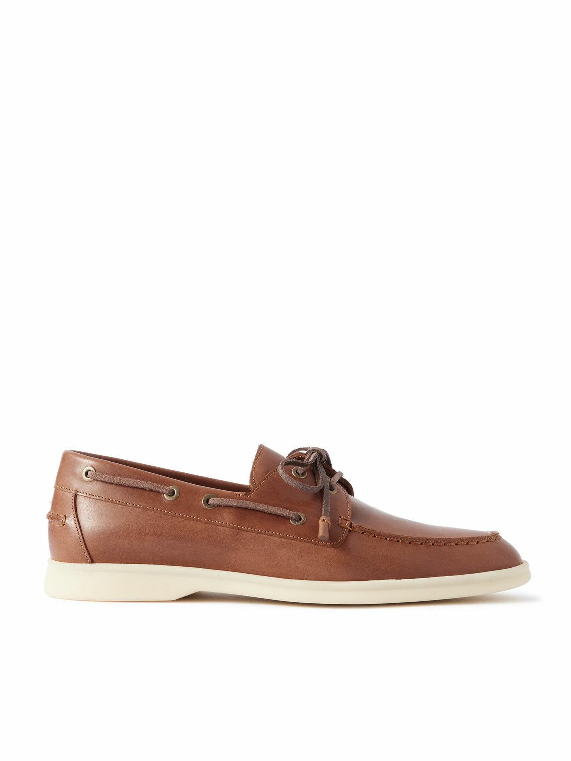 Loro Piana - Leather Boat Shoes - Brown