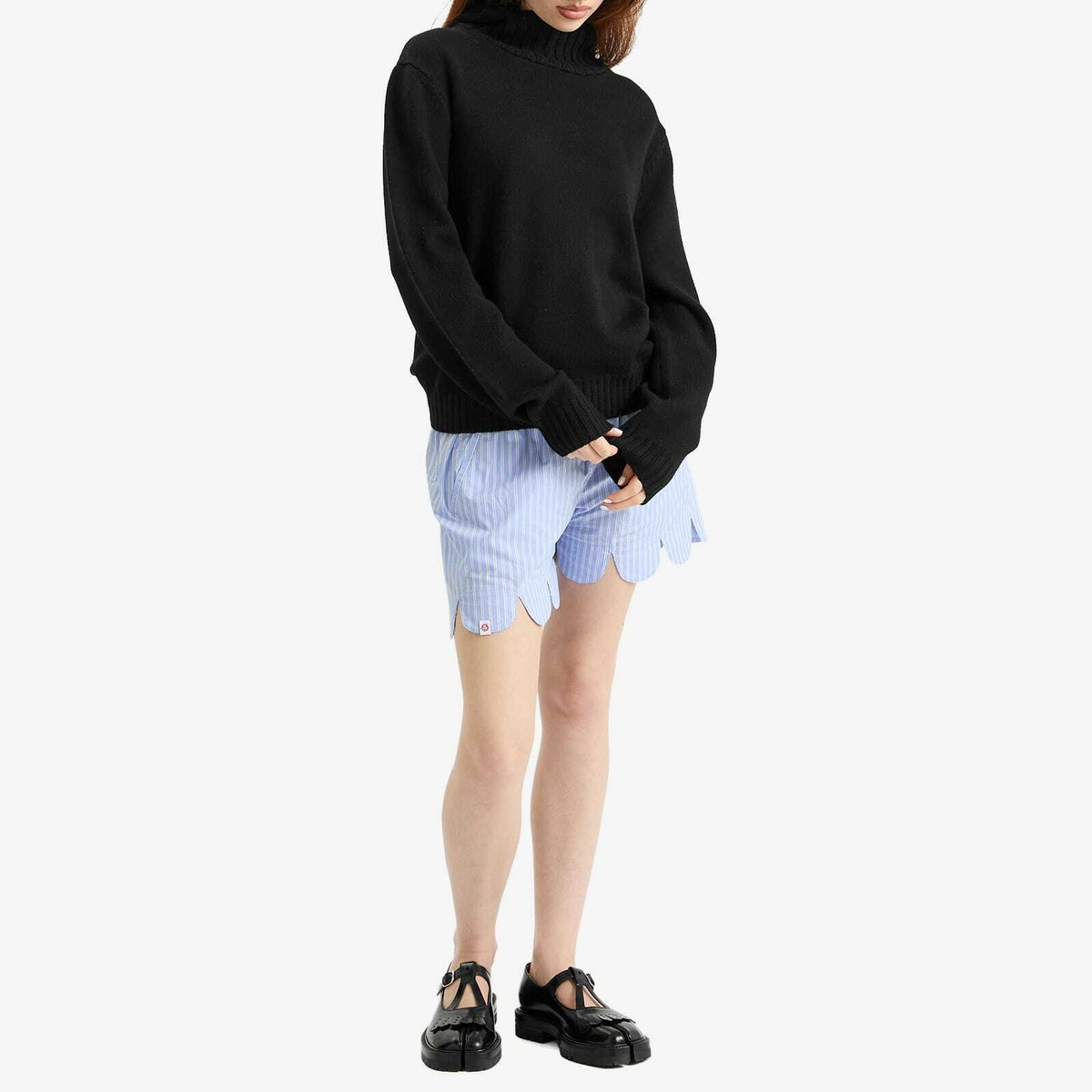 Charles Jeffrey Loverboy Women's Merino Ears Balaclava Jumper in Black