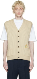 Manors Golf Beige Embroidered Vest