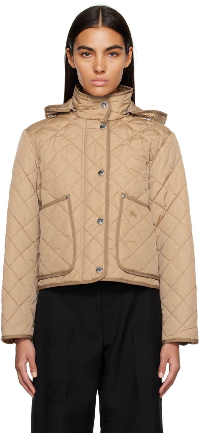 Burberry Beige Quilted Jacket Burberry