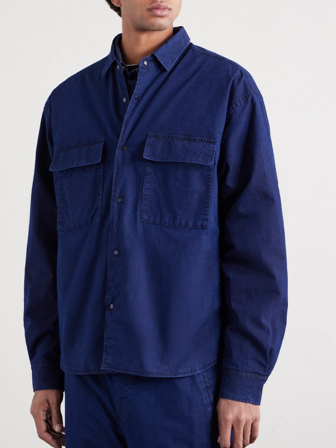 A Kind Of Guise - Nanamica Insulation Padded Cotton-Blend Shell Shirt - Blue
