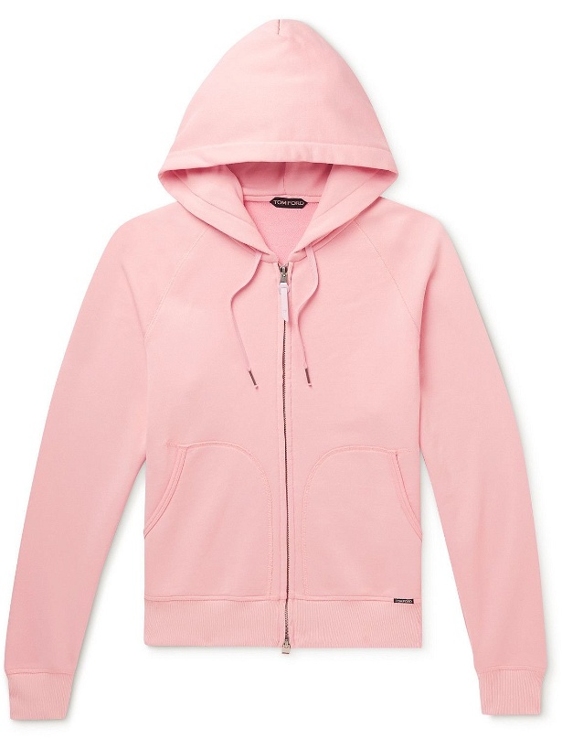 Photo: TOM FORD - Jersey Zip-Up Hoodie - Pink