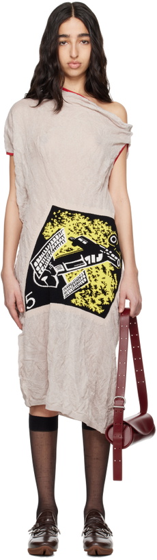 Photo: Kiko Kostadinov Gray Satellite Knit Midi Dress