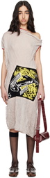Kiko Kostadinov Gray Satellite Knit Midi Dress