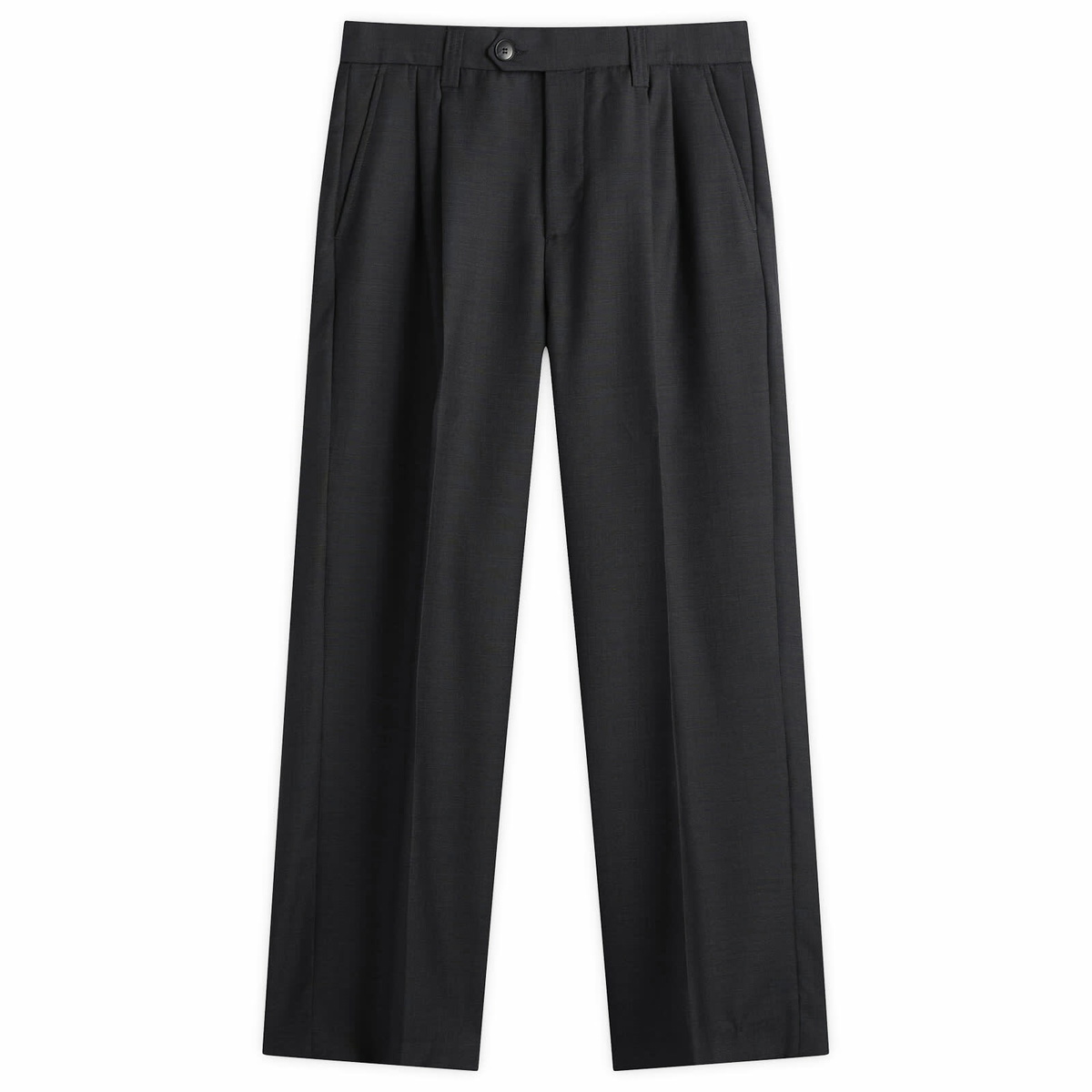 mfpen Men's Grain Classic Trousers in Dark Grey