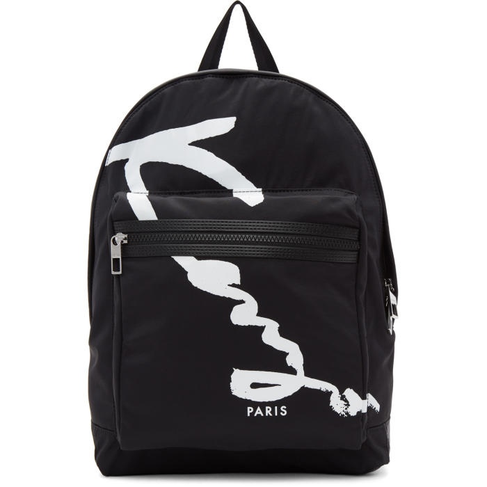Photo: Kenzo Black Signature Logo Backpack
