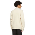 Jil Sander Beige Text Sweater