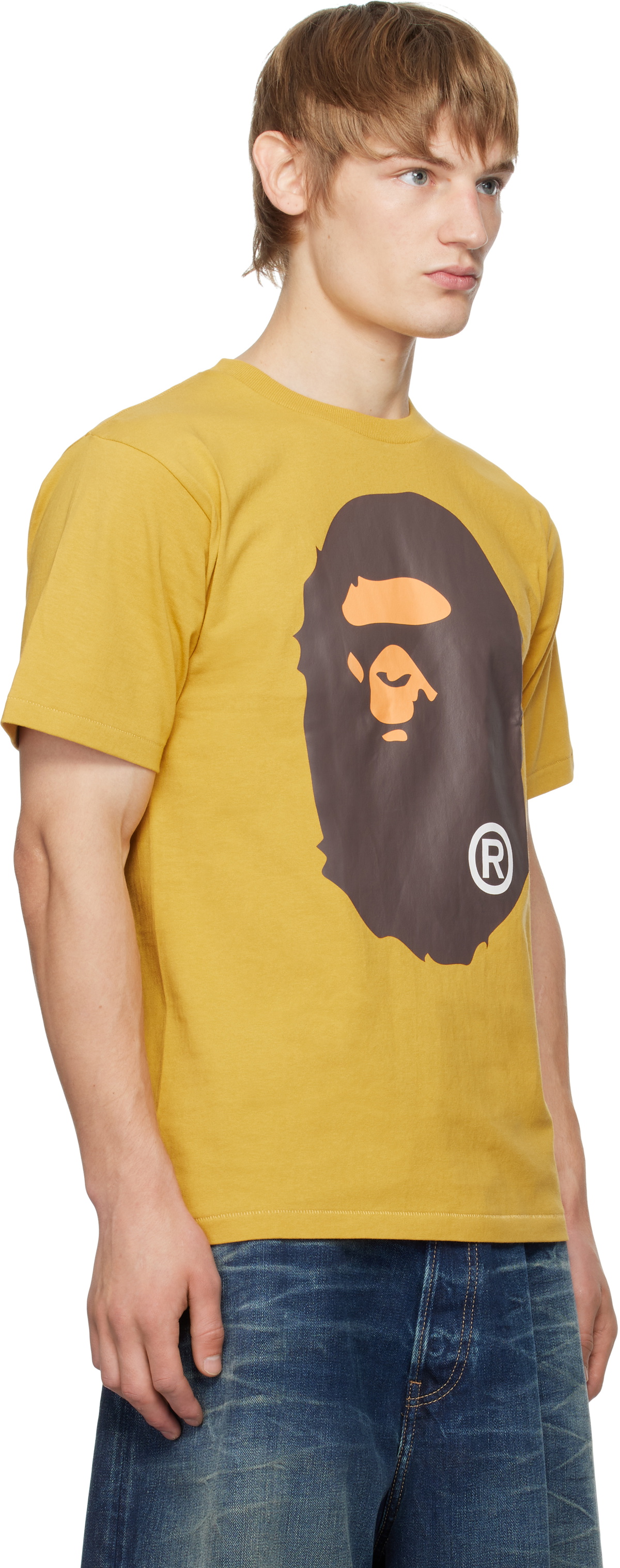 BAPE Yellow Big Ape Head T-shirt