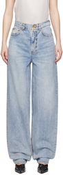 ZIMMERMANN Blue Natura Oversize Barrel Jeans