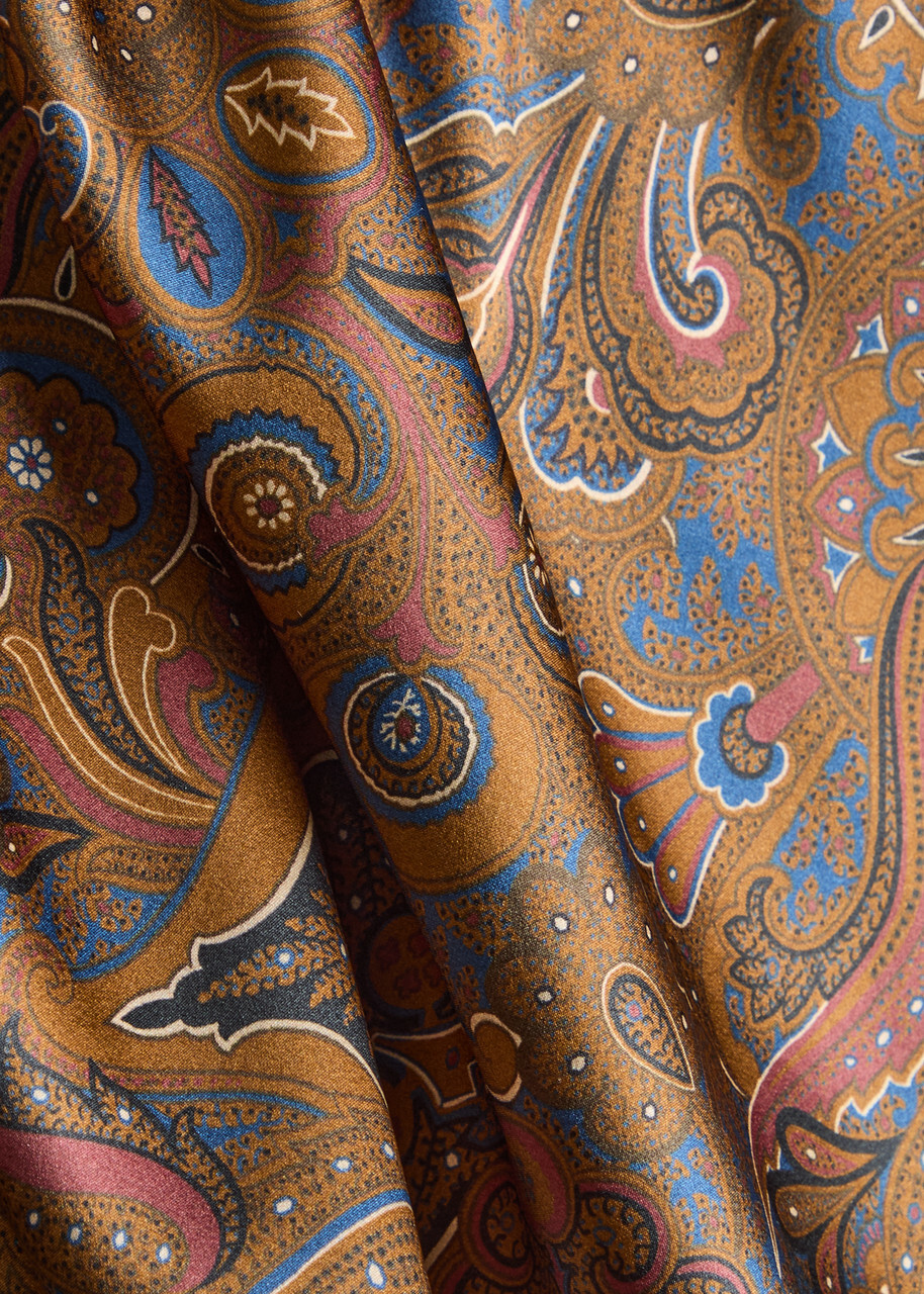Veronica Beard Clover Paisley-print Silk-blend Midi Skirt Brown