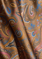 Veronica Beard Clover Paisley-print Silk-blend Midi Skirt Brown