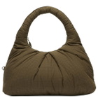 My Mum Made It Women's Large Pleat Puffer Tote Bag in Ivy Check 
