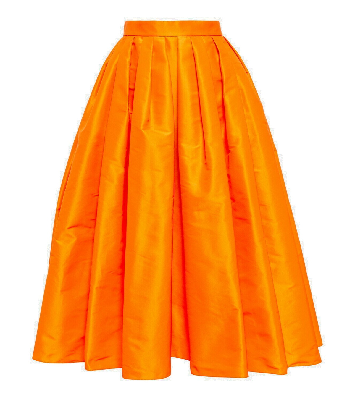 Alexander McQueen - High-rise faille midi skirt Alexander