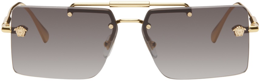 Photo: Versace Gold Medusa Sunglasses