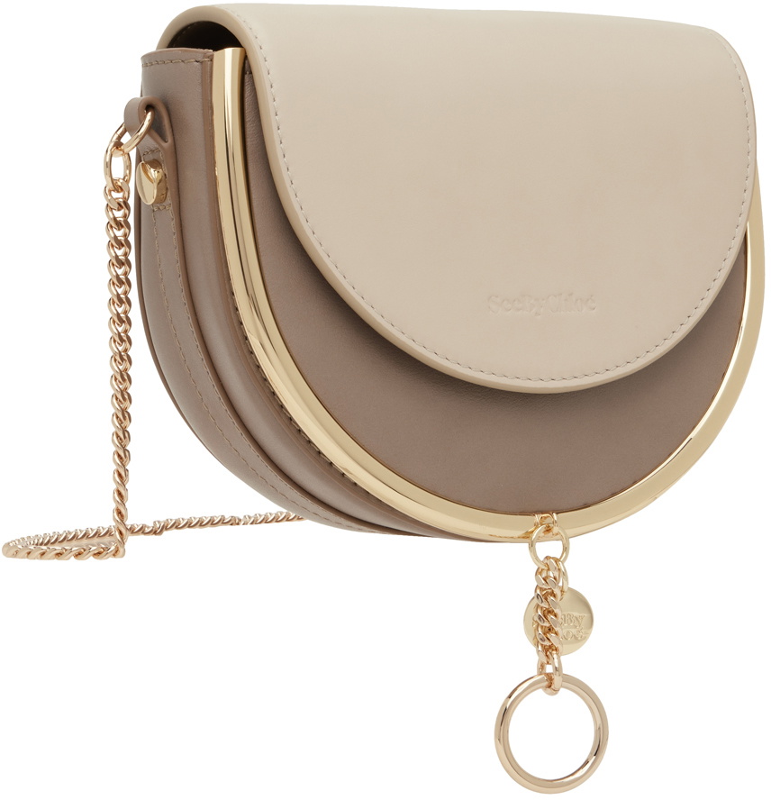 See by Chloé Gray & Taupe Mara Evening Bag