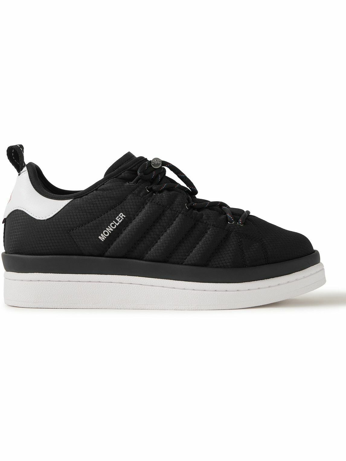 Moncler Genius - adidas Originals Campus Leather-Trimmed Quilted GORE-TEX™ Sneakers - Black