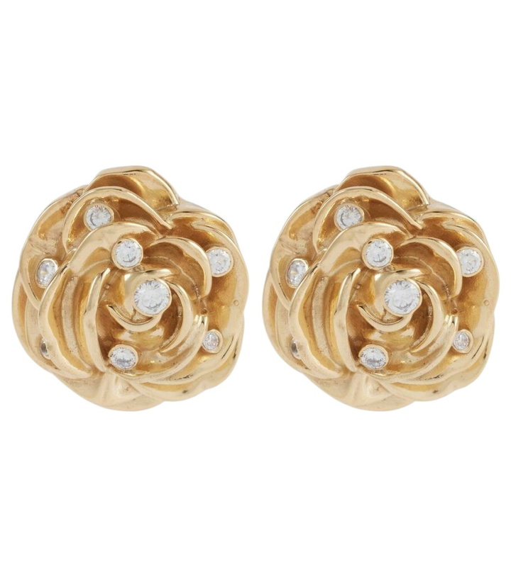 Photo: Magda Butrym Floral embellished gold-plated earrings