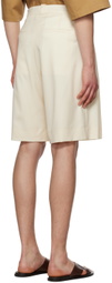 King & Tuckfield Beige Wide-Leg Shorts