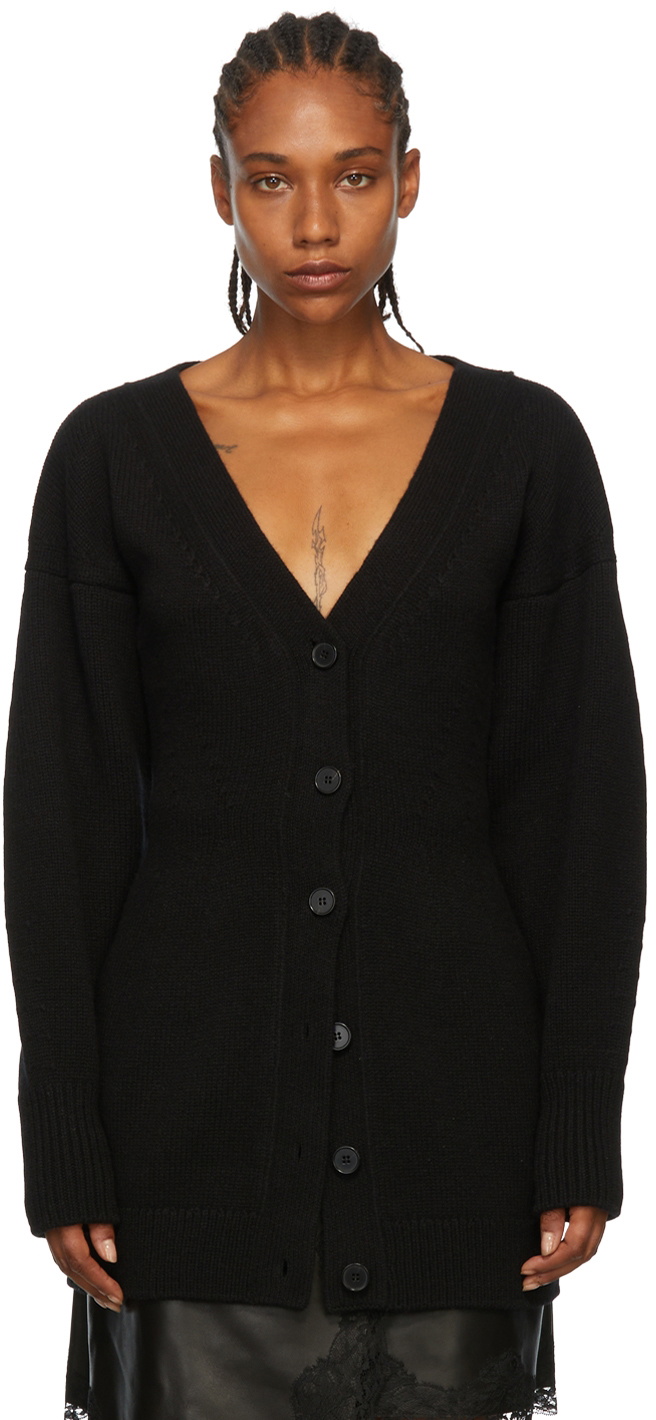 Alexander McQueen Black Wool Cardigan Alexander McQueen