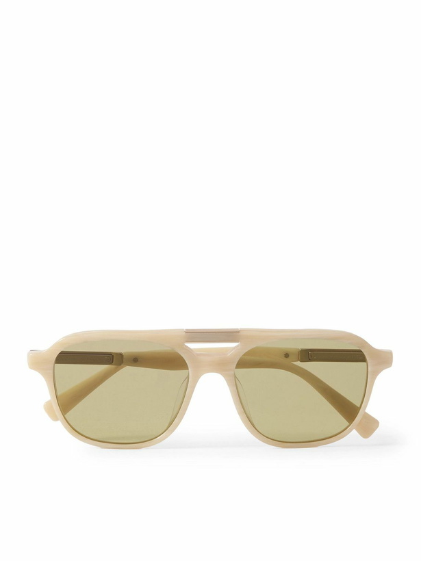 Photo: Brunello Cucinelli - Aviator-Style Acetate and Gold-Tone Sunglasses