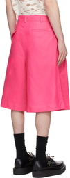 Comme des Garçons Homme Plus Pink Gabardine Medium Shorts