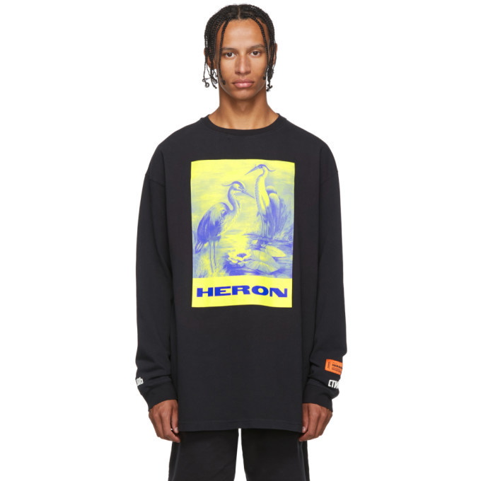 Photo: Heron Preston Black Heron Paint Long Sleeve Shirt