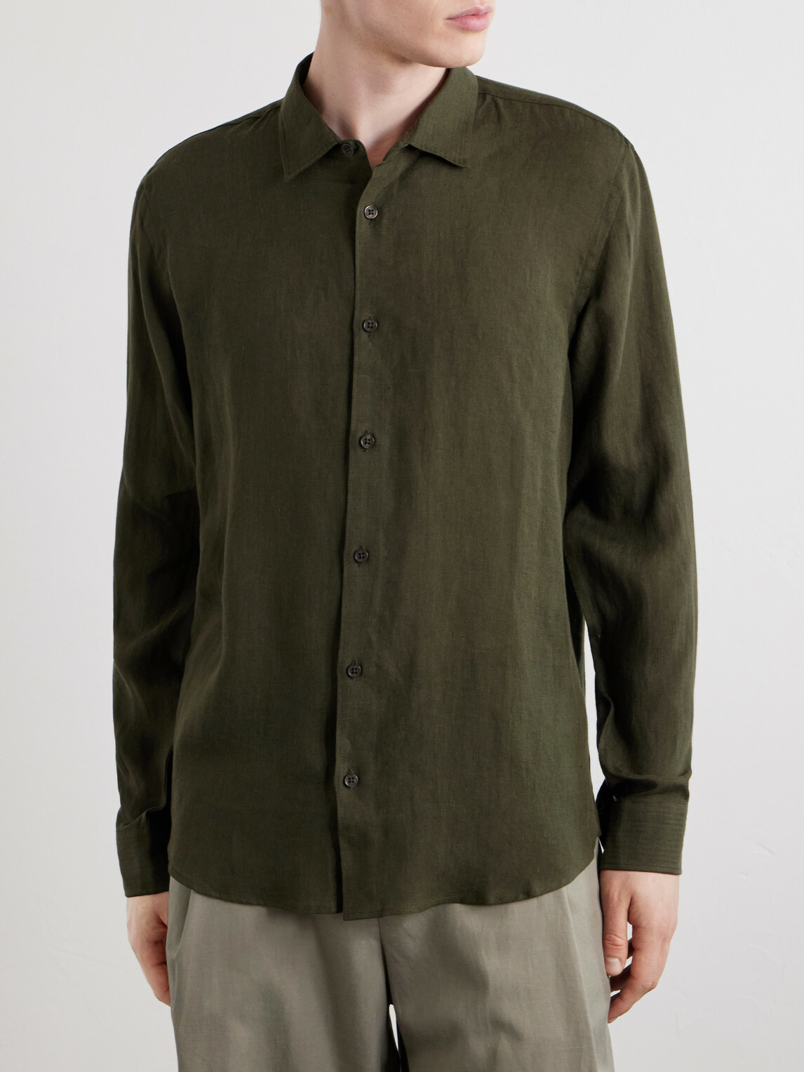 Orlebar Brown - Giles Linen Shirt - Green