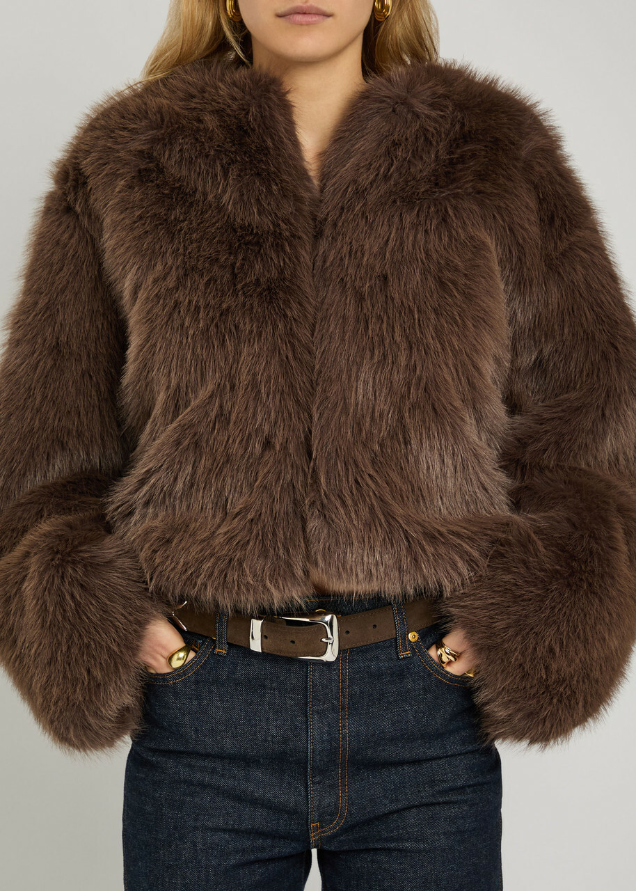 Khaite Benny Suede Belt Brown