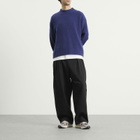 BEAMS Men's Balloon Wide Sweat Pants in Black