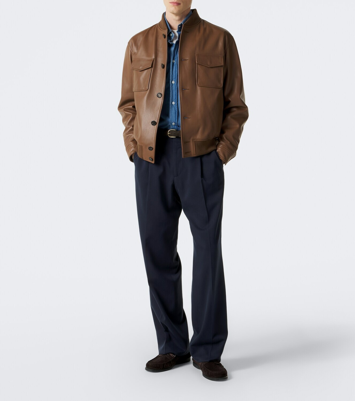 Slowear Leather bomber jacket